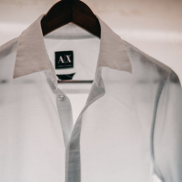 Armani Exchange Blue Shirt - Slim Fit - Picture 2 of 8